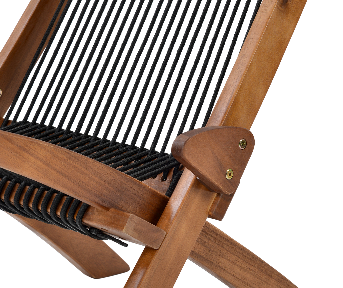 folding roping wood chair