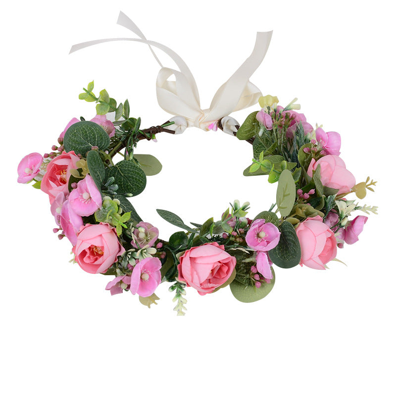 European and American style brides, sweet flower garlands, hair accessories, photography, photography, travel, hairbands, super fairy wedding dresses, dress accessories