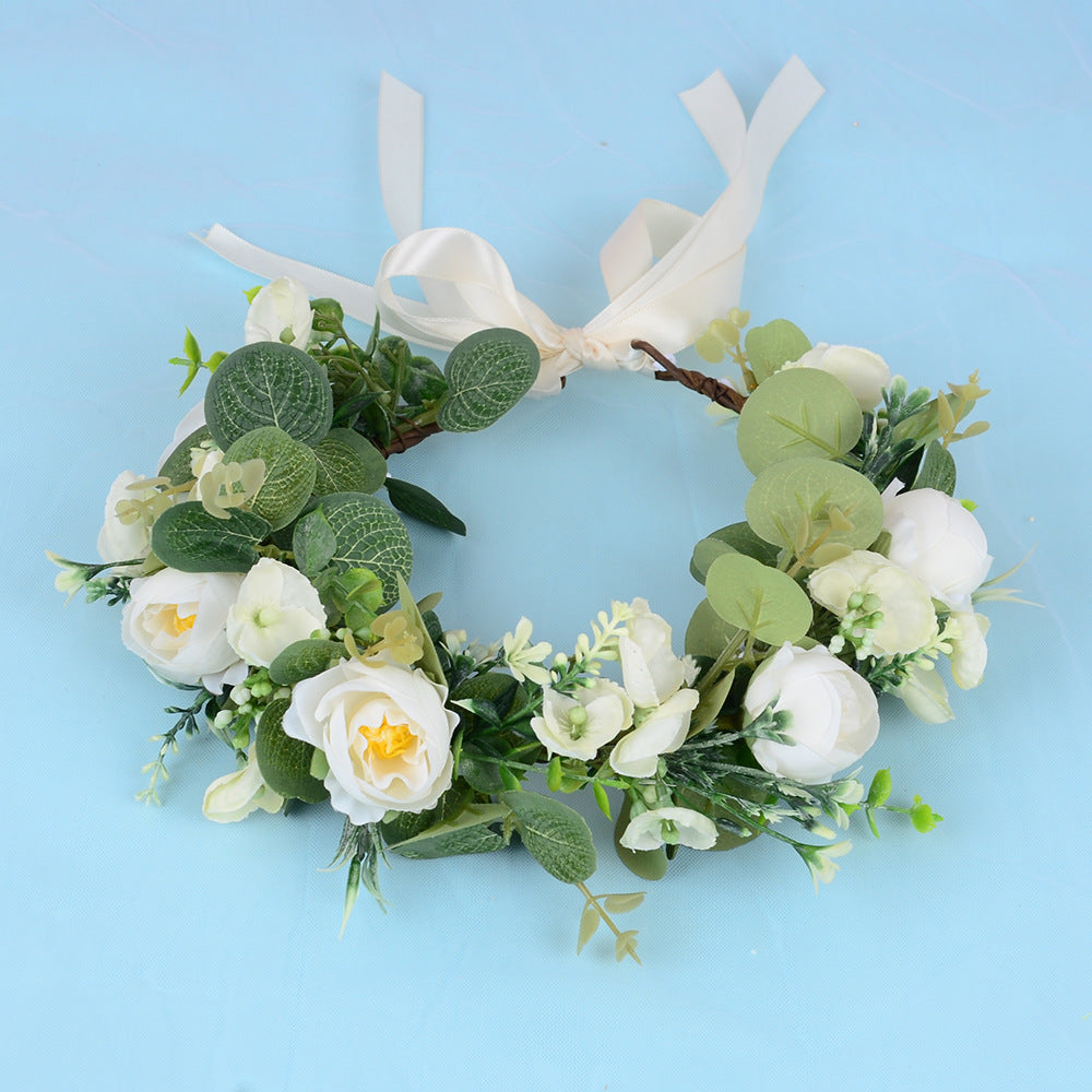 European and American style brides, sweet flower garlands, hair accessories, photography, photography, travel, hairbands, super fairy wedding dresses, dress accessories