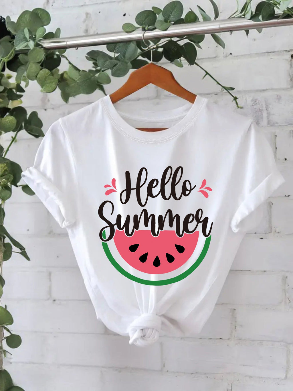 Hello Summer watermelon short sleeved shirt
