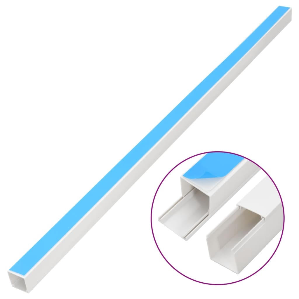 Cable Trunking Self-Adhesive 1.6"x1" 32.8'PVC