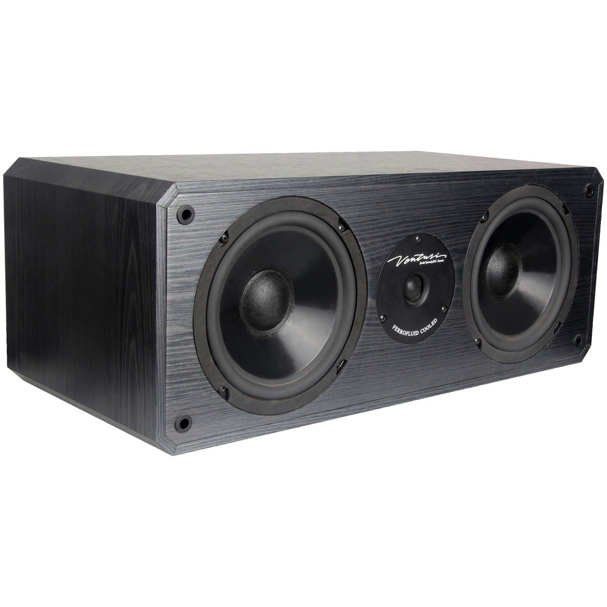 BIC America DV62CLR-S Venturi DV62CLR-S 3-Driver Indoor 2-Way Center Channel Speaker, 175 Watts, Black