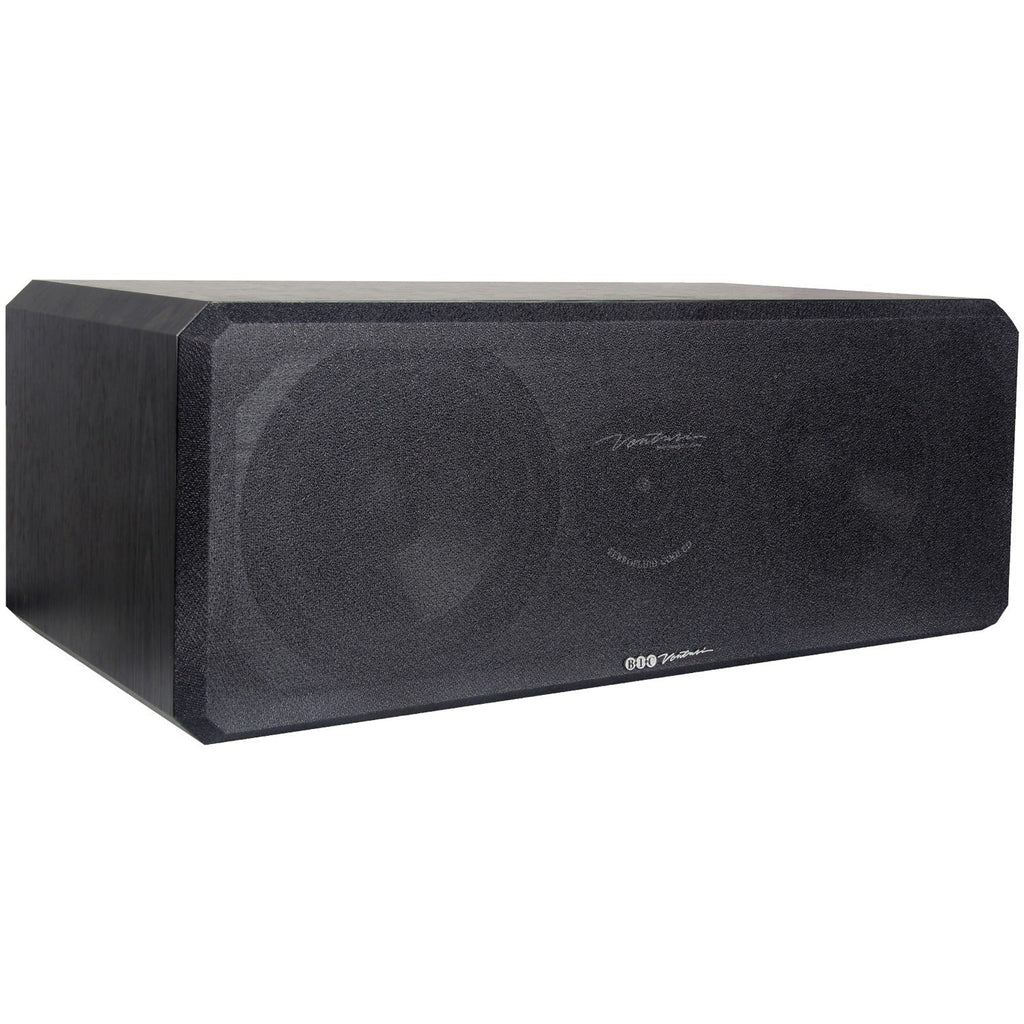 BIC America DV62CLR-S Venturi DV62CLR-S 3-Driver Indoor 2-Way Center Channel Speaker, 175 Watts, Black