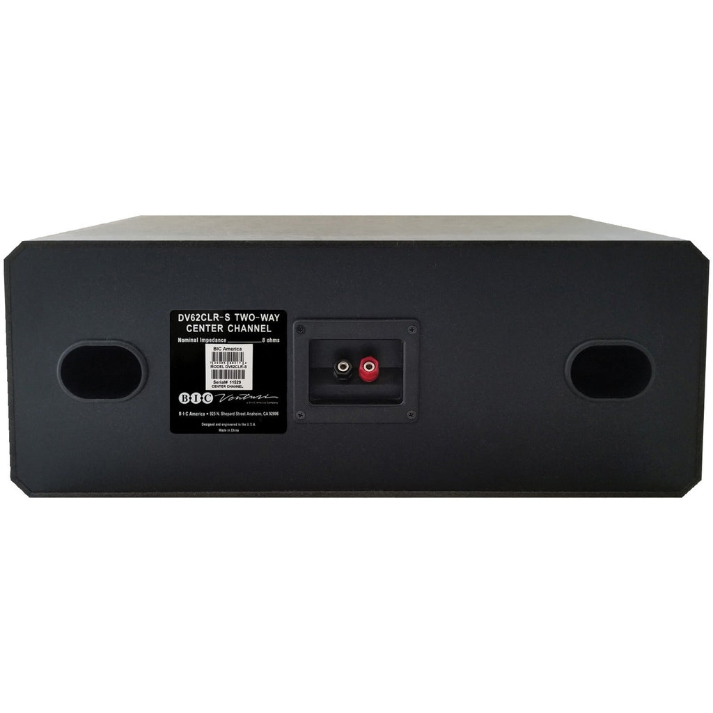 BIC America DV62CLR-S Venturi DV62CLR-S 3-Driver Indoor 2-Way Center Channel Speaker, 175 Watts, Black