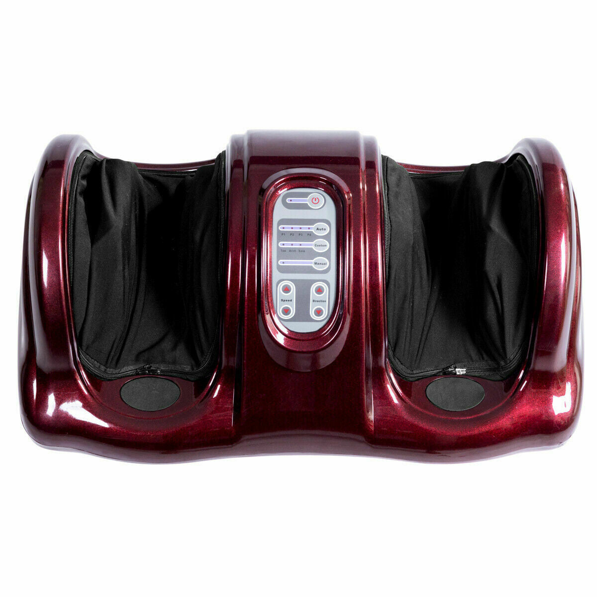 Therapeutic Shiatsu Foot Massager with High Intensity Rollers-Dark Red - Color: Dark Red