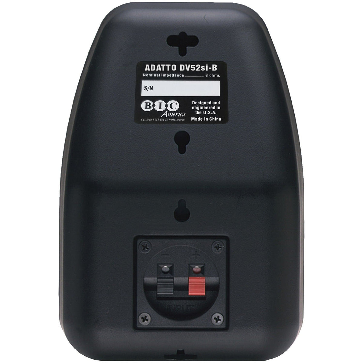 BIC America ADATTO DV52SI Adatto DV52si 5.25-In. Indoor/Outdoor Weather-Resistant Bookshelf Speakers, 125 Watts, Black