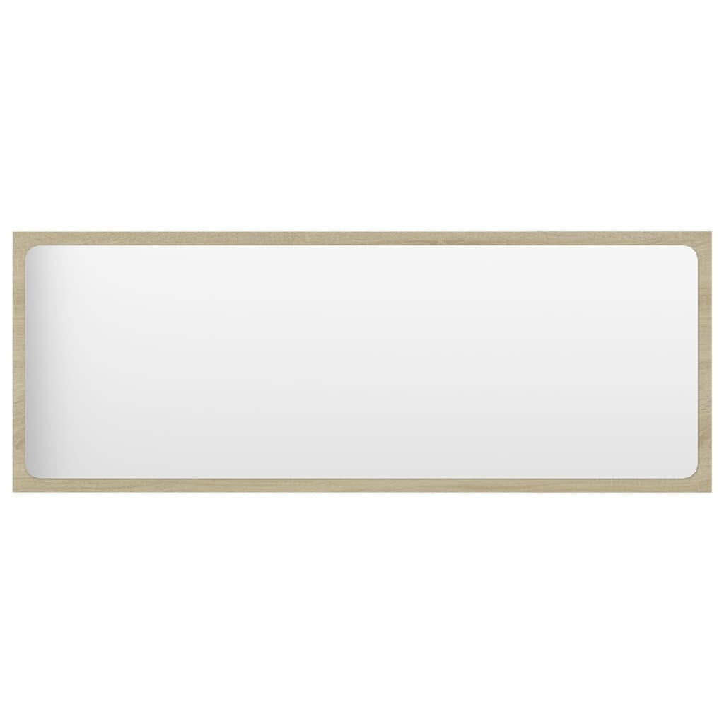 Bathroom Mirror Sonoma Oak 39.4"x0.6"x14.6" Engineered Wood