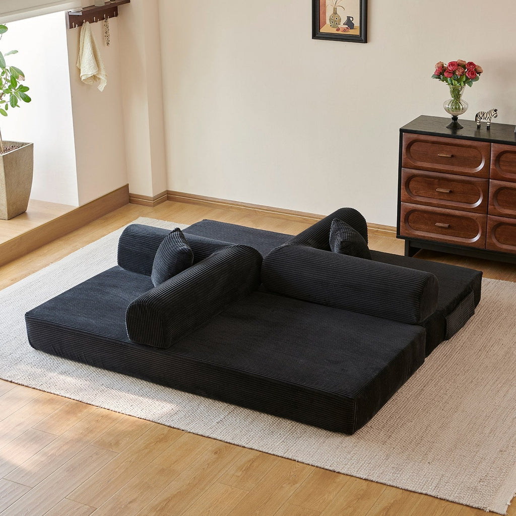 78.8" Convertible Floor Sofa Bed with High Density Foam