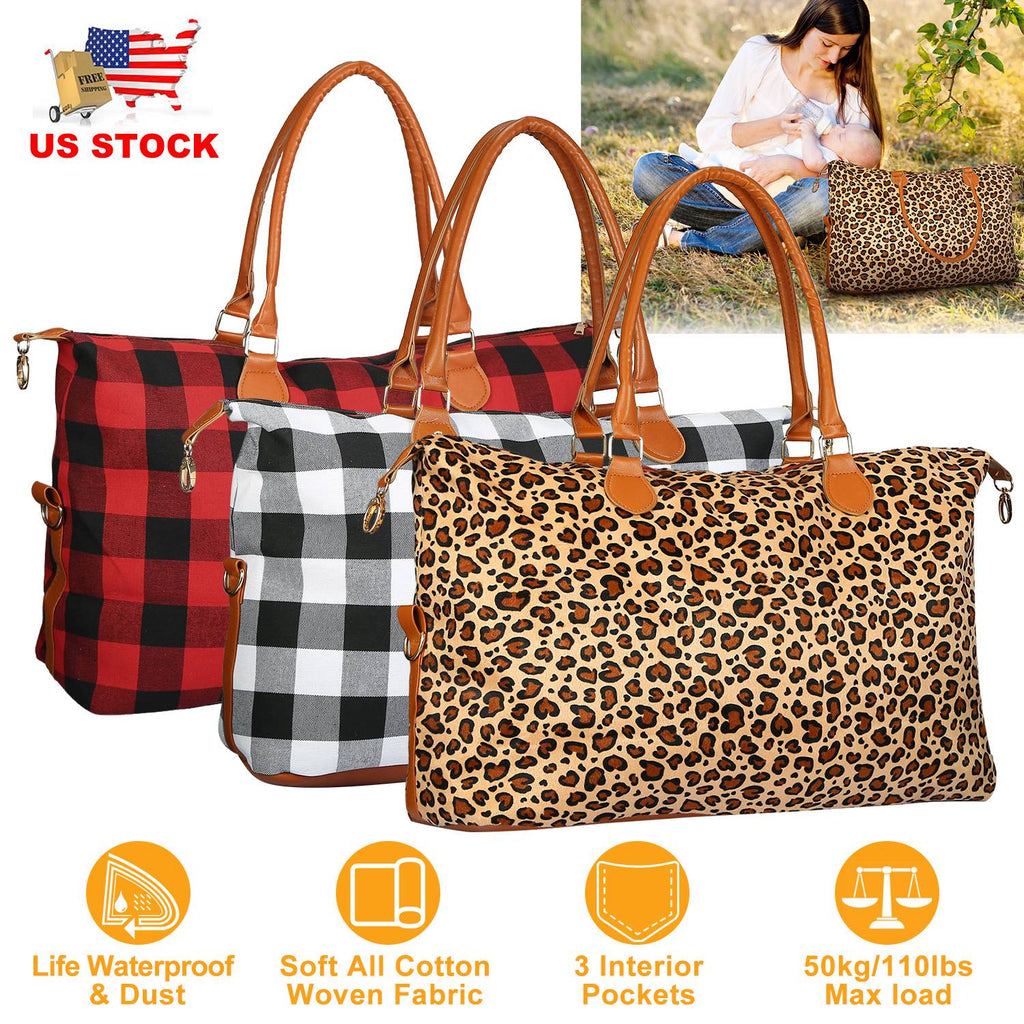Women Duffle Bag Travel Luggage Bags Weekend Overnight Bag Tote Bags Shoulder Handle Bags Portable Diaper Bag
