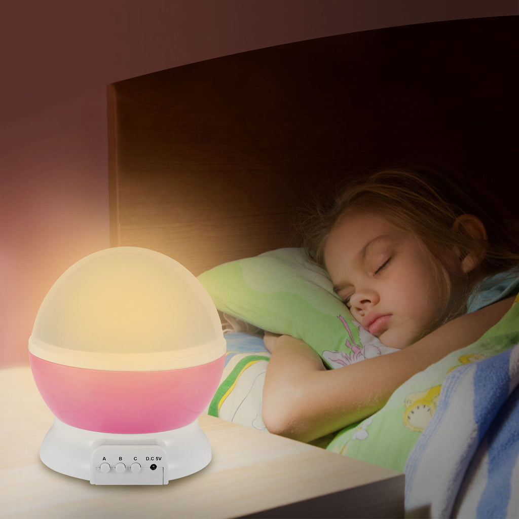 LED Star Sky Projector Night Light Kids Rotating Starry Night Lamp USB Sleep Light Xmas Gift