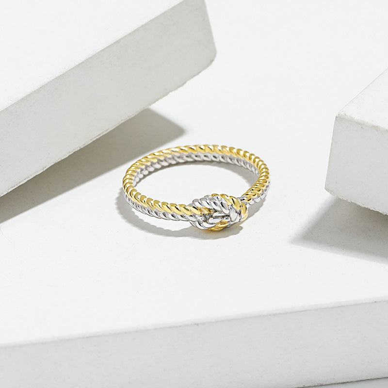 Braid Buckle Ring Female Simple