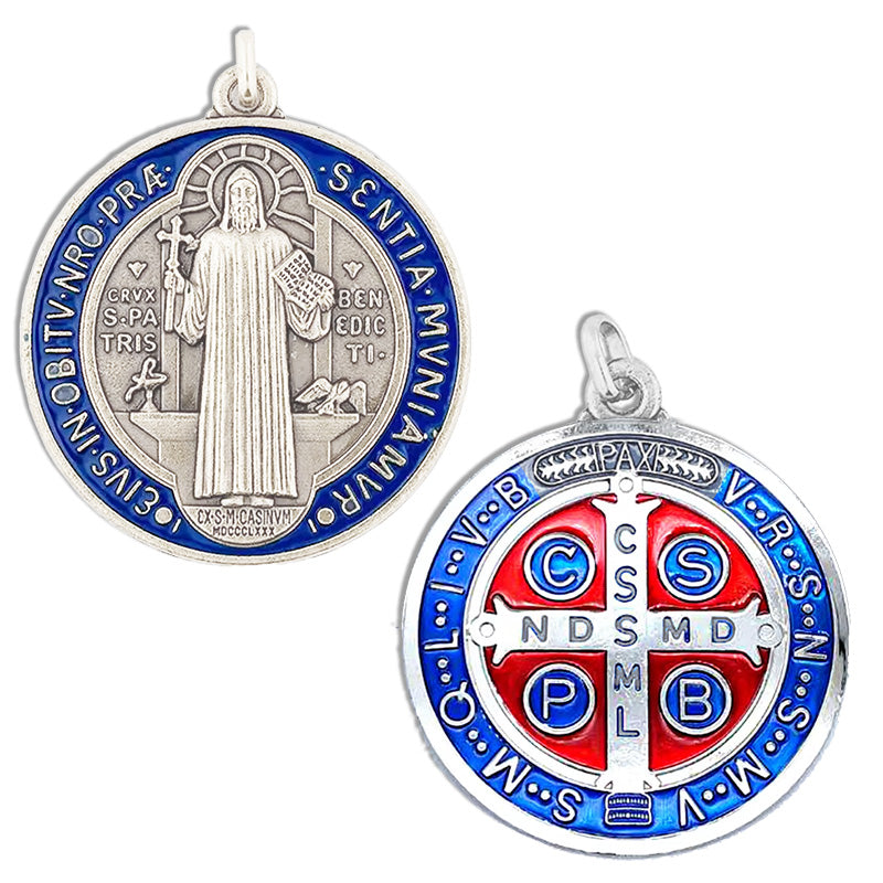 St. Benedict Medal with Enamel Inlay - Small