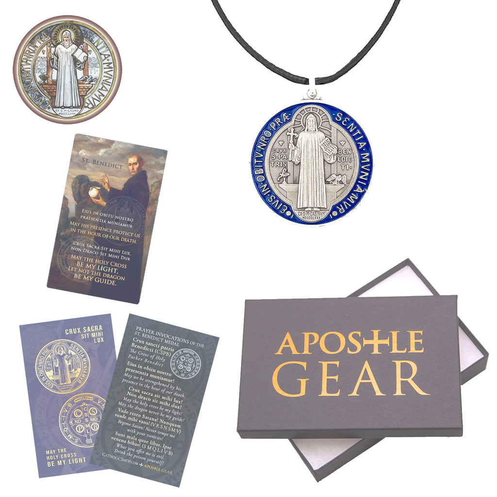 St. Benedict Medal with Enamel Inlay - Medium