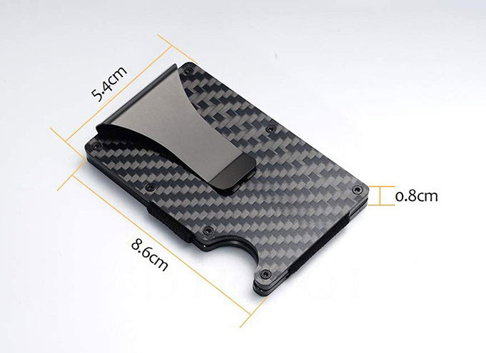 Carbon Fiber Wallet with Metal Card Holder