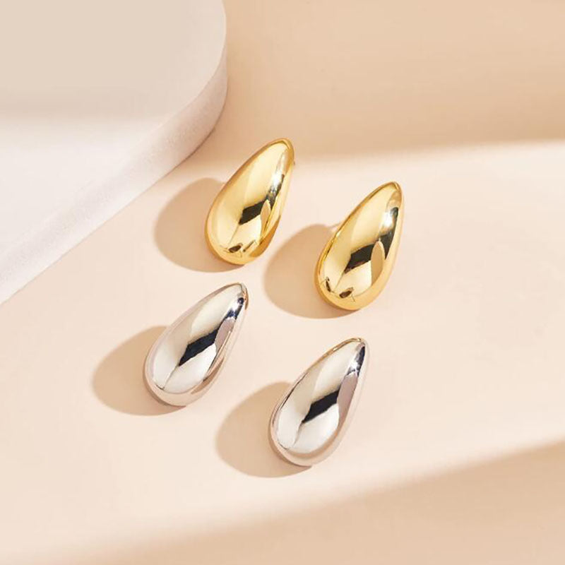 Luxury Metal Water Drop Earrings