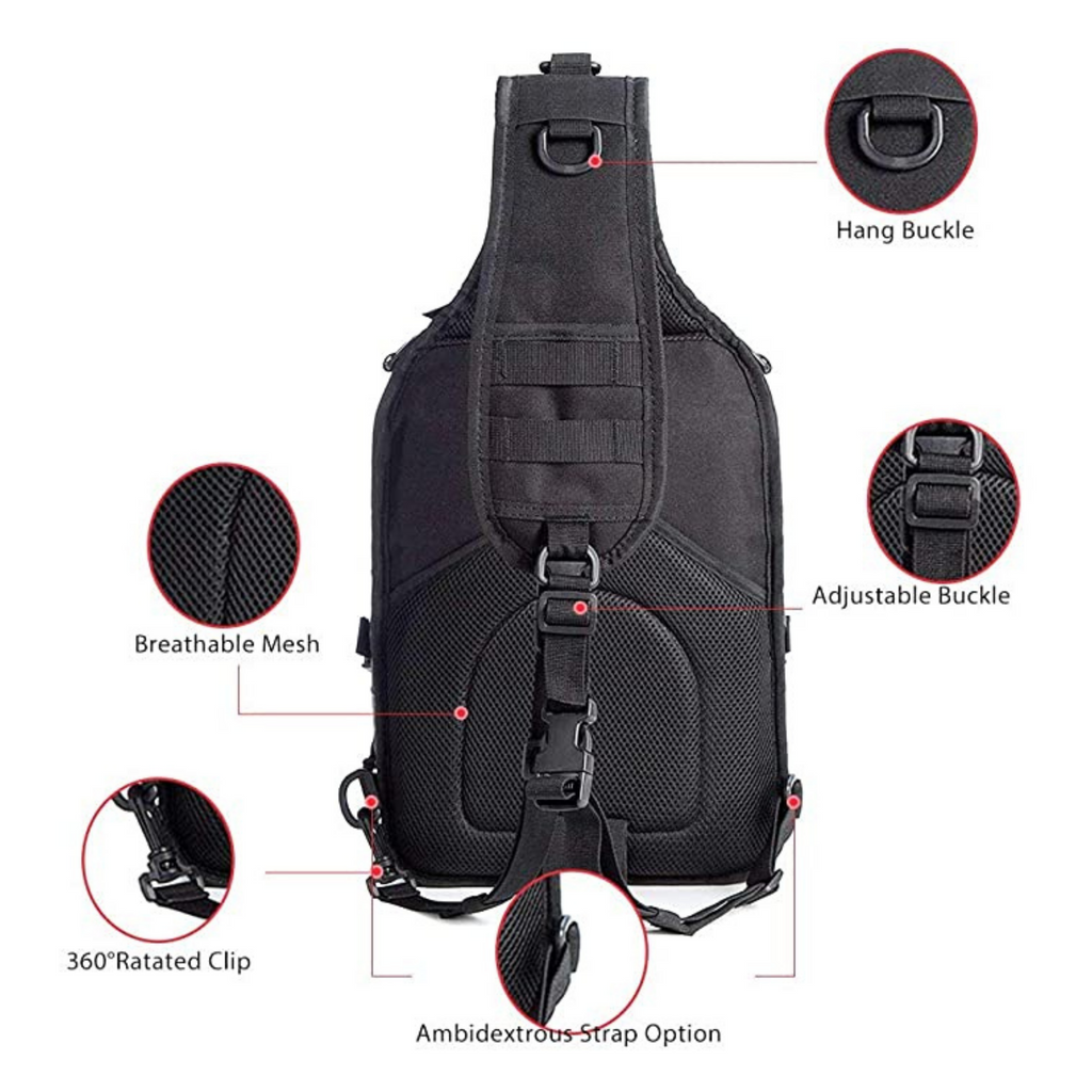 JupiterGear Tactical Military Sling Backpack 15L Shoulder Bag Molle Outdoor Daypack Backpack with Adjustable Strap