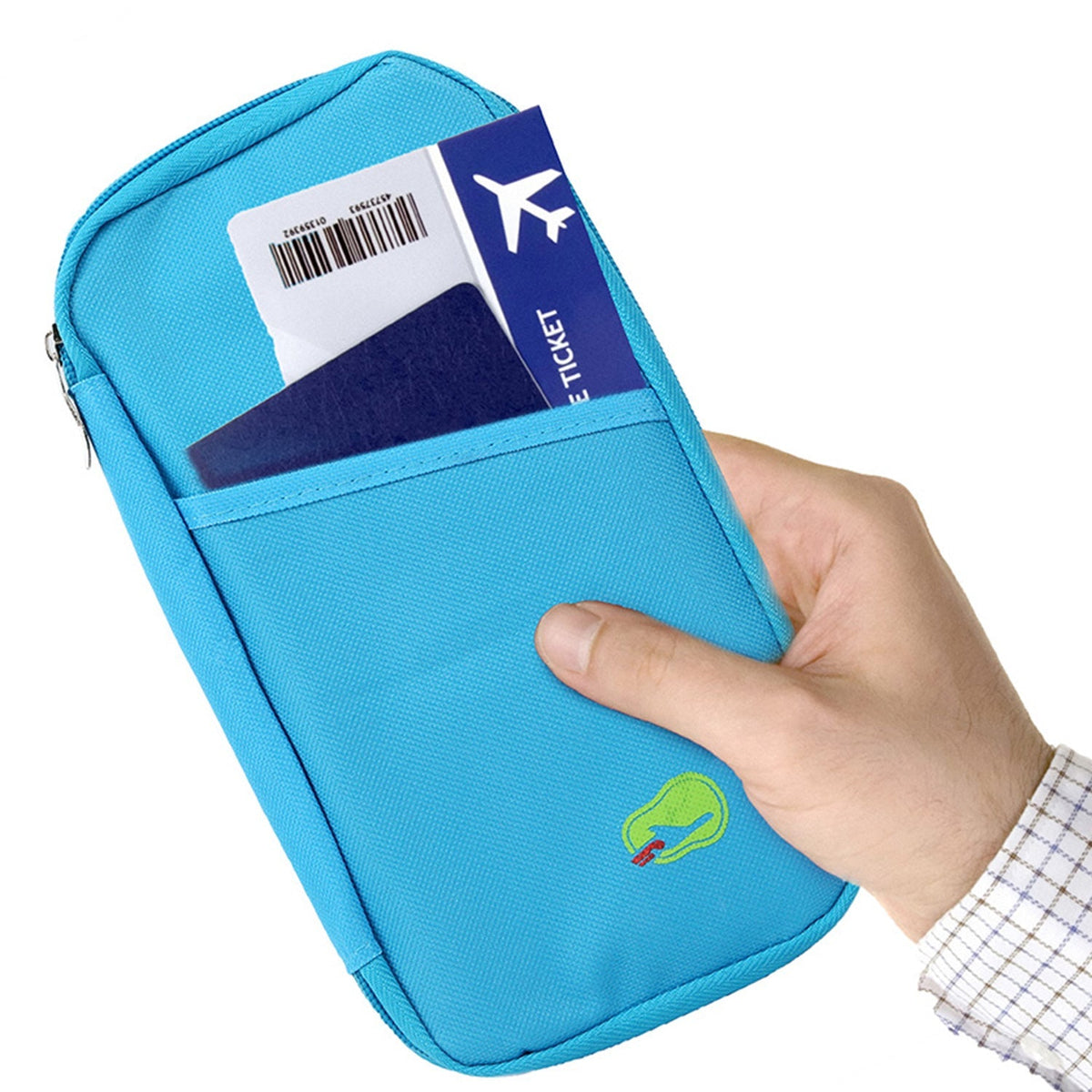 Travel Passport Wallet 12Cells Ticket ID Credit Card Holder Water Repellent Documents Phone Organizer Zipper Case Business Trip Daily Use