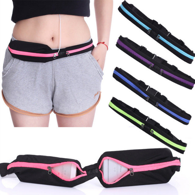 JupiterGear Dual Pocket Running Belt Sports and Travel Fanny Pack for Jogging, Cycling and Outdoors