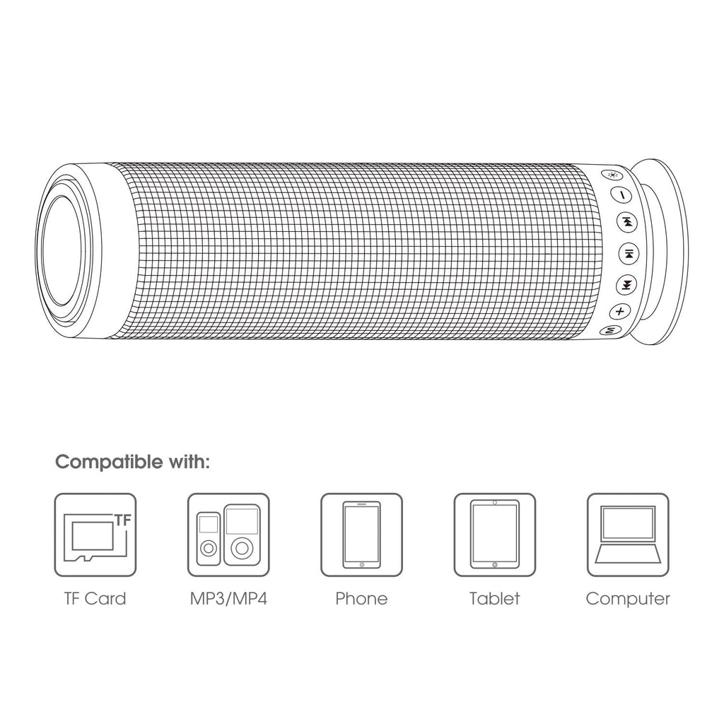 rainbow LED portable wireless speaker