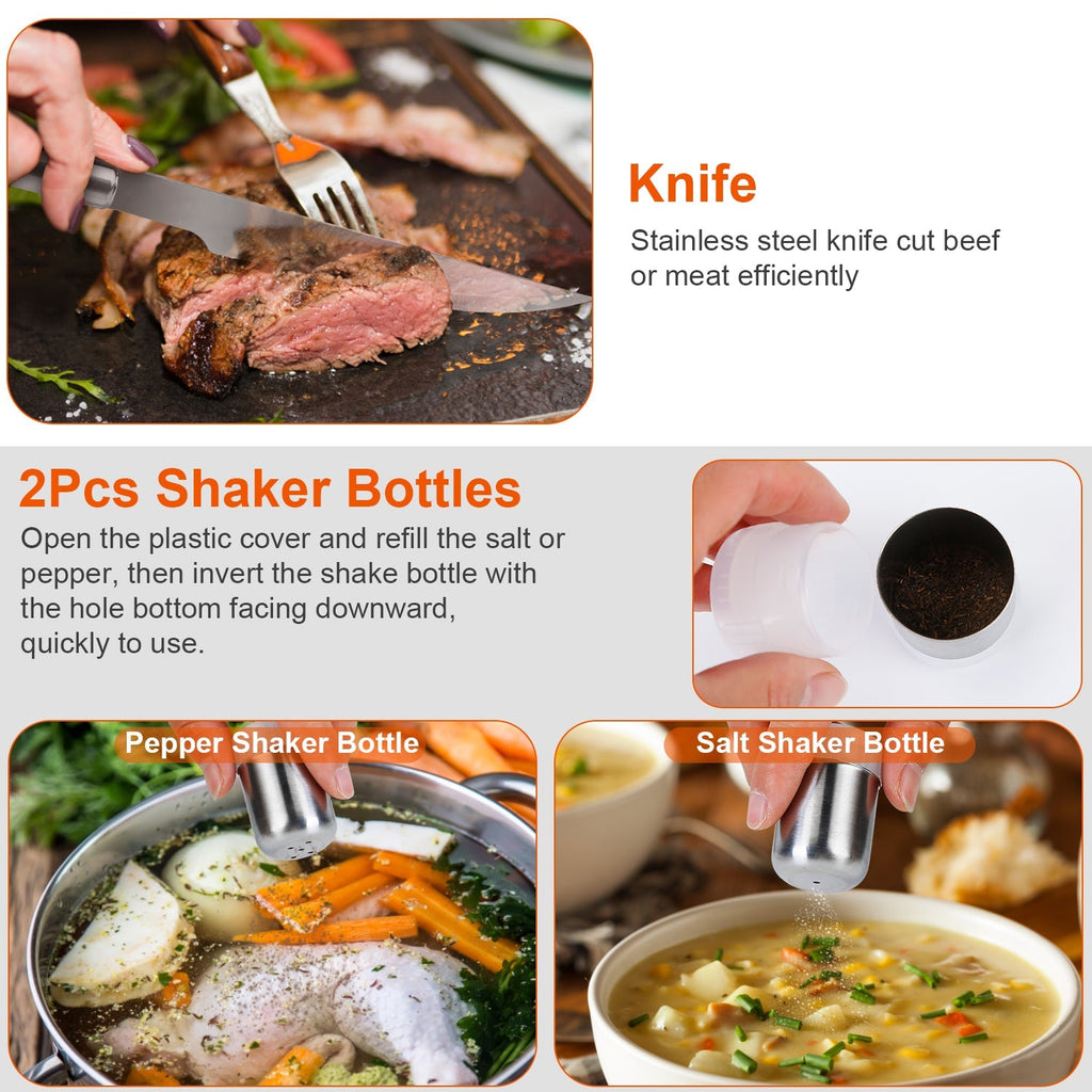 20-Piece Stainless Steel BBQ Grill Tool Set with Carry Case