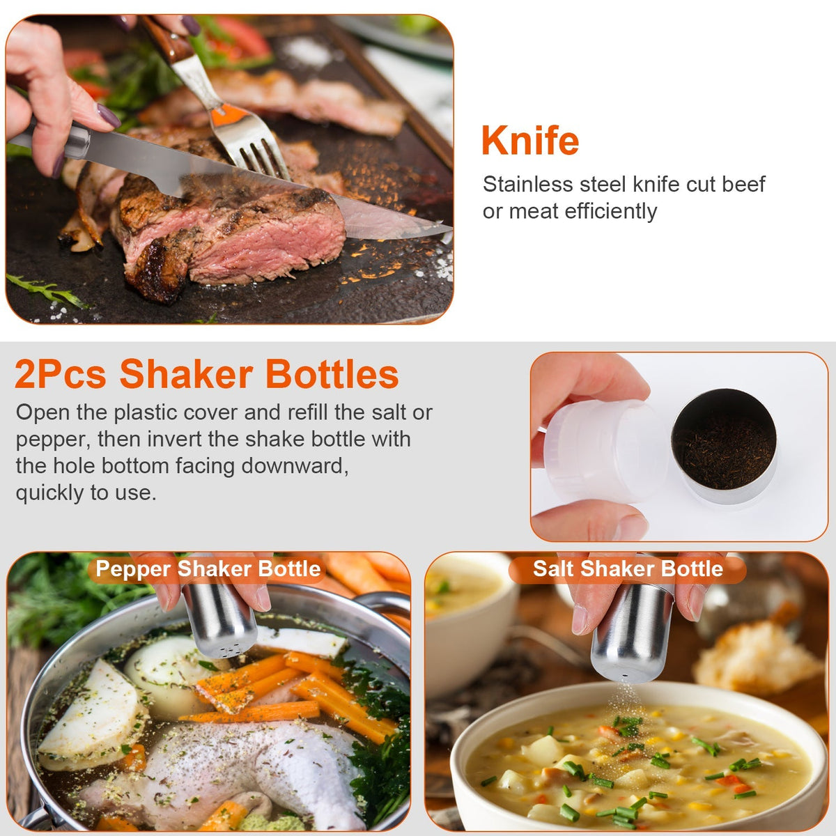 20-Piece Stainless Steel BBQ Grill Tool Set with Carry Case