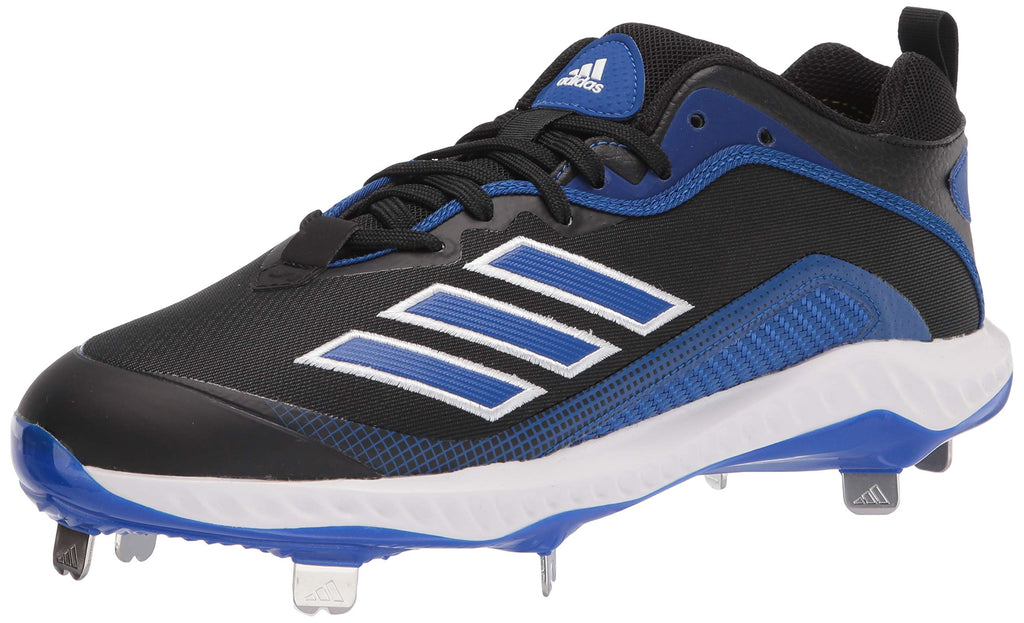 adidas Mens FV9350 Baseball Shoe Black/Royal Blue/White 7