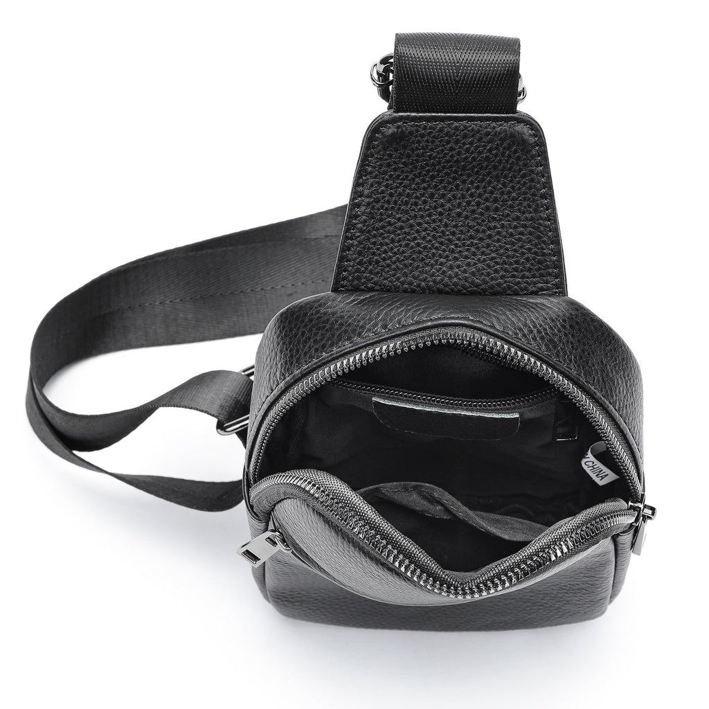 Men's Leather Crossbody Chest Bag