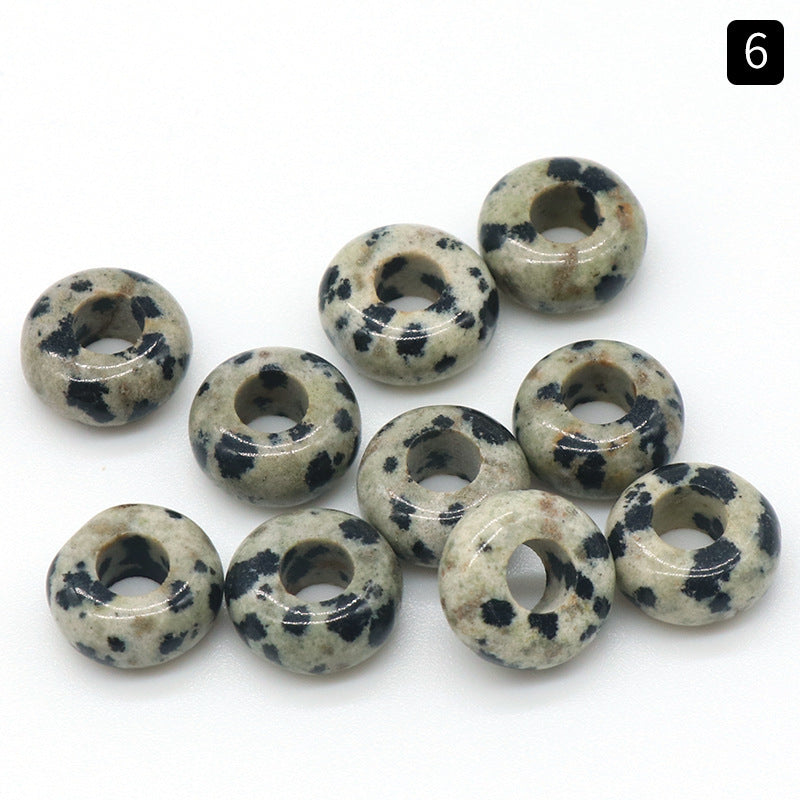 Large Hole Crystal Agate Jade Abacus Beads