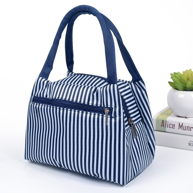 Creative Portable Thermal Insulation Bag Zipper Bento Bag Thickened Aluminum Foil Portable Oxford Cloth Lunch Box Bag