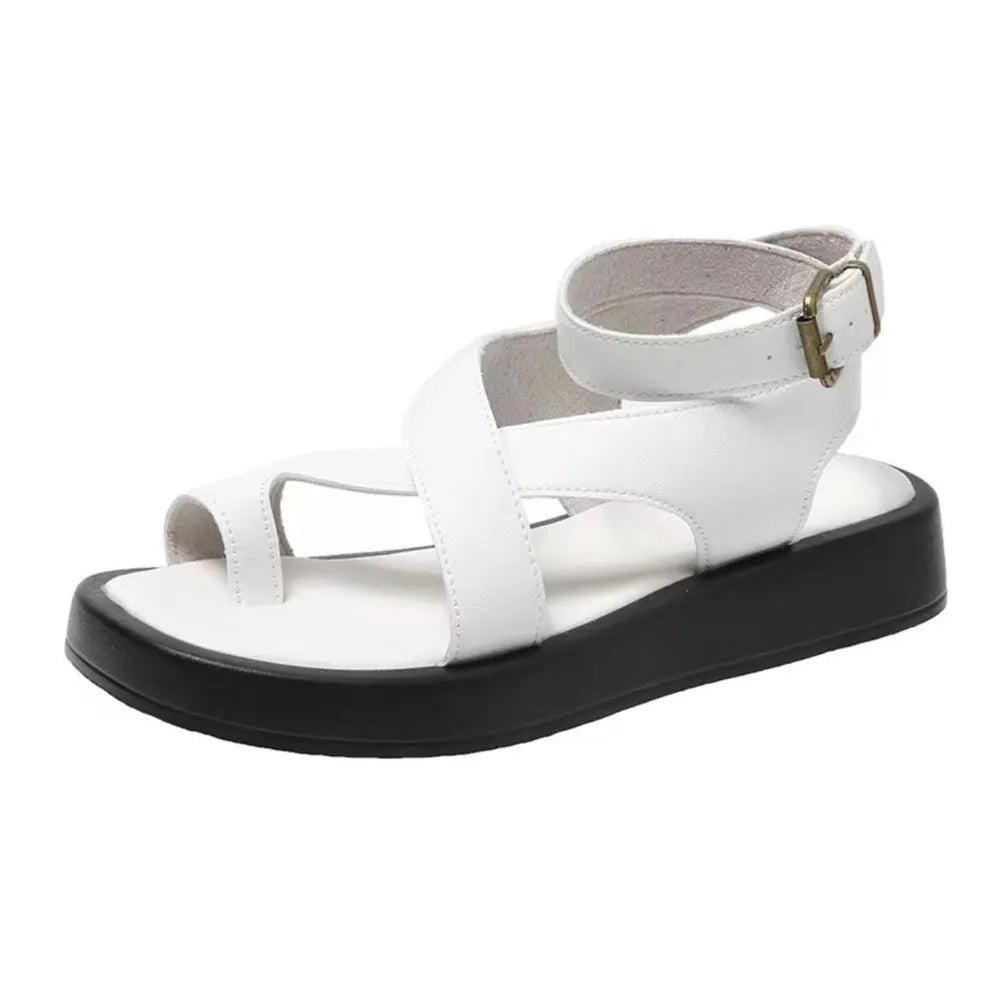 Crisscross Open Toe Platform Sandals
