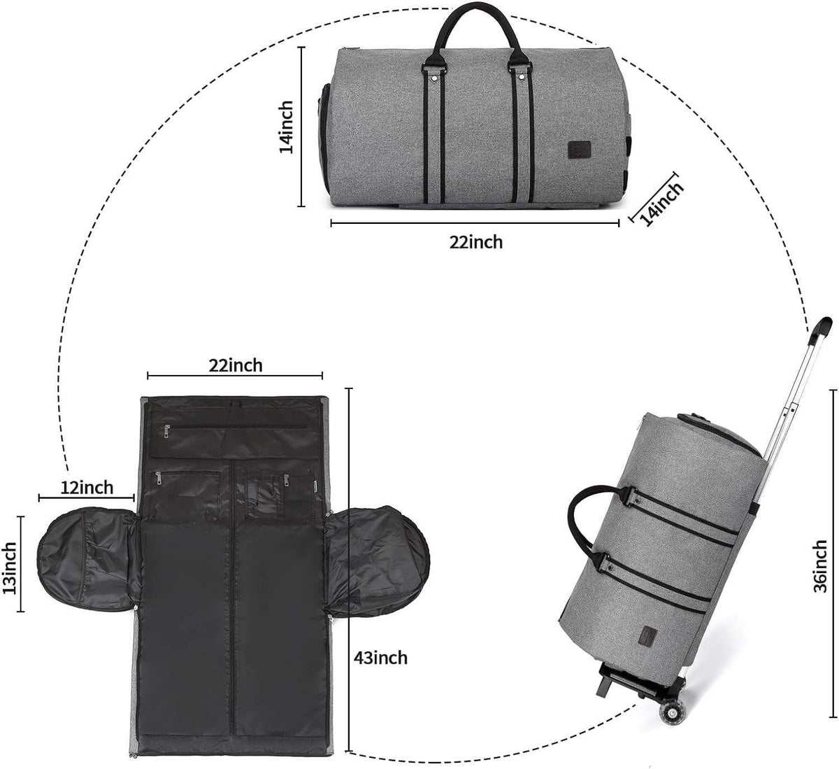 Folding Lever Travel Bag Large Capacity