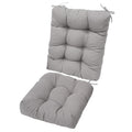 2Pcs Rocking Chair Cushion Upper And Lower Back And Seat Sets with Non-Slip Ties Polyester Fiber Filling Comfortable for Indoor Home Office Car