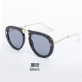 Diamond-Encrusted Foldable Sun Protection Sunglasses For Women, Fashionable Glasses, Internet Celebrity Style Sunglasses, Plain Aviator Glasses, Sunglasses