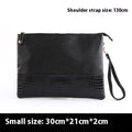 Men's Crocodile Pattern Crossbody Clutch