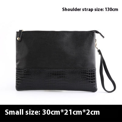 Men's Crocodile Pattern Crossbody Clutch