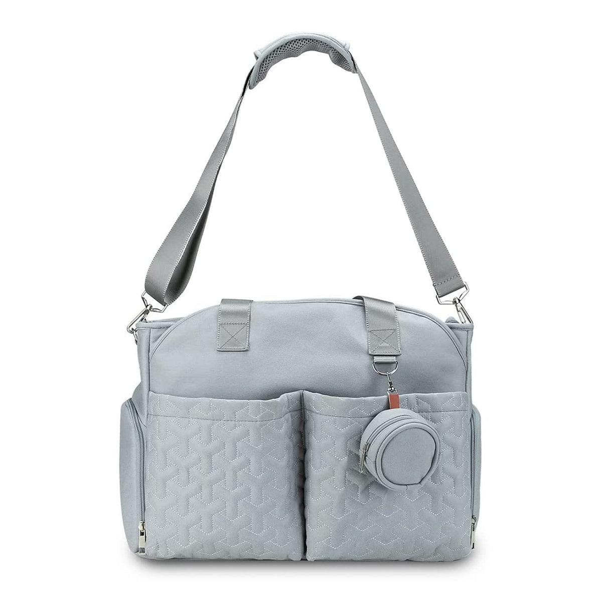 Breast Pump Bag Diaper Tote Bag with Detachable Shoulder Strap Side Pocket Free Baby Bibs Compatible with Spectra S1 S2 Medela