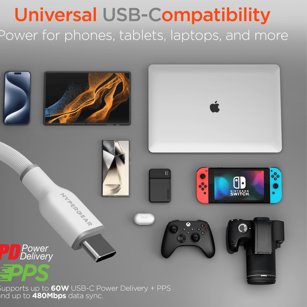 HyperGear Flexi PRO USB-C to USB-C Cable 4ft