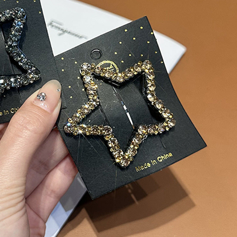 Rhinestone Star Hairpin: High-End Style