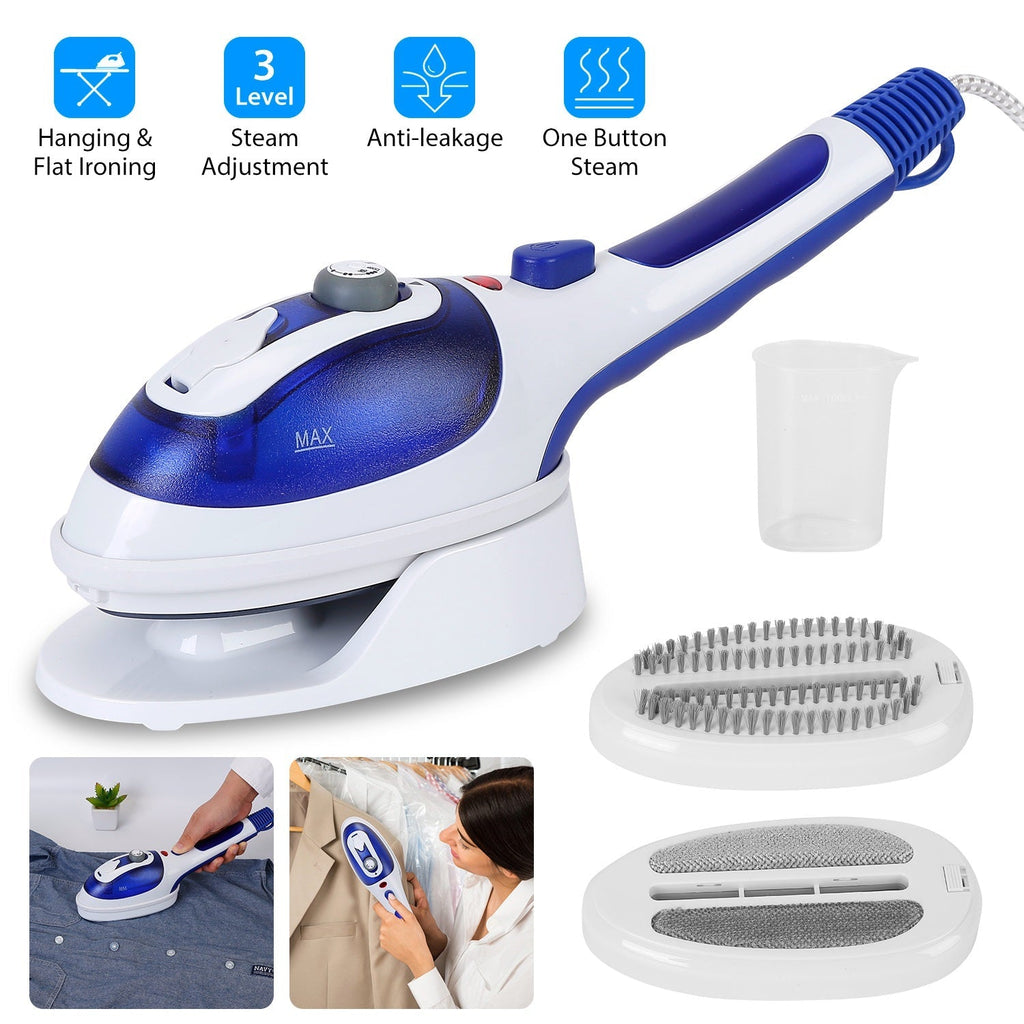 800W Handheld Electric Steam Anti-Scalding Anti Dripping Portable Iron Garment Steamer Fabric Clothes Laundry Steam Brush with 3 Adjustable Steam