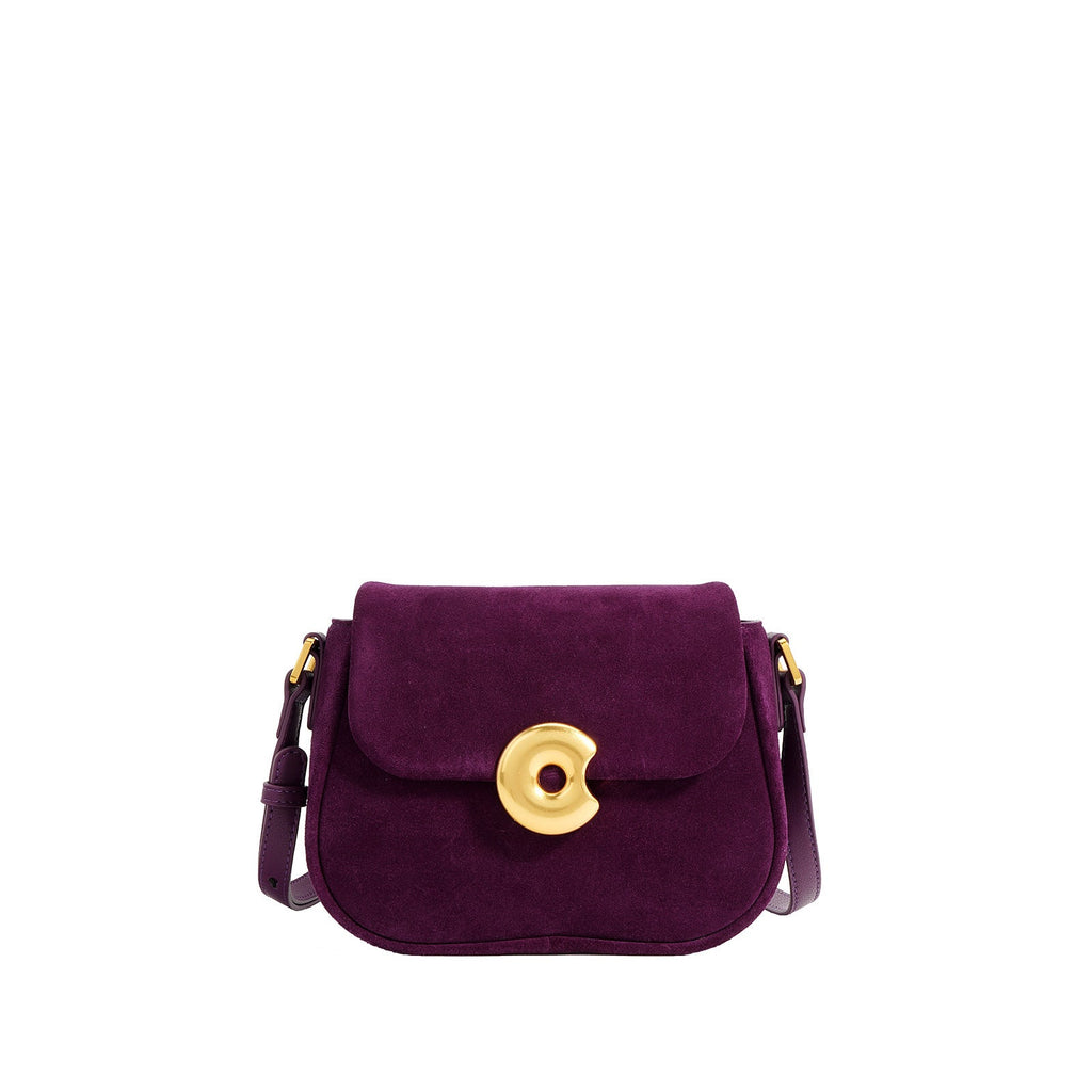 Retro Genuine Leather Saddle Crossbody Bag