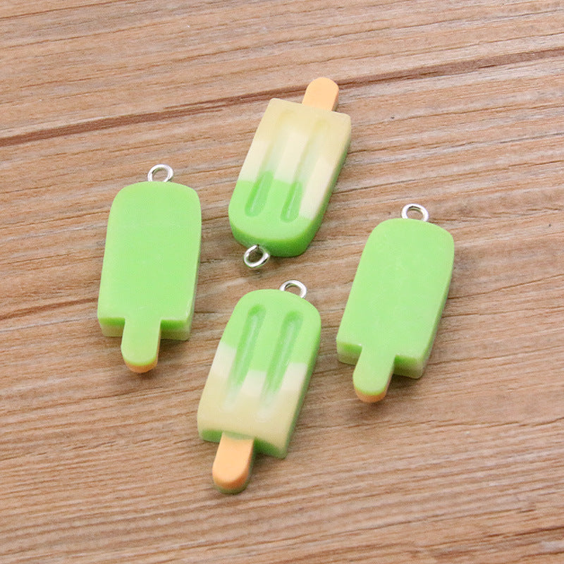 DIY Resin Gradient Popsicle Stick Pendant