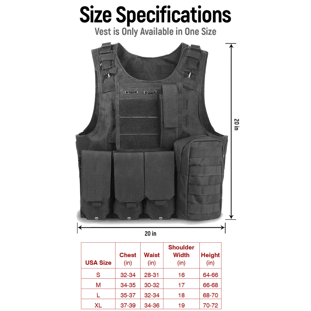 XGear Tactical Military Tactical Plate Carrier Vest