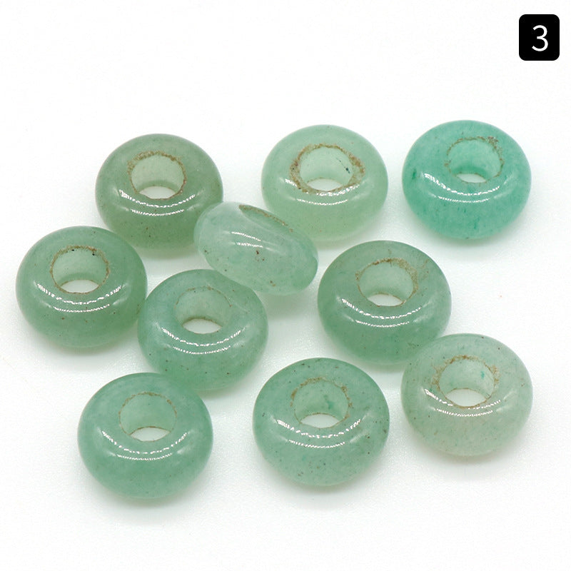 Large Hole Crystal Agate Jade Abacus Beads