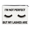 Deanfun Cosmetic Bags 3D Printed Eyelash with Letter Necessaries for Women Travelling