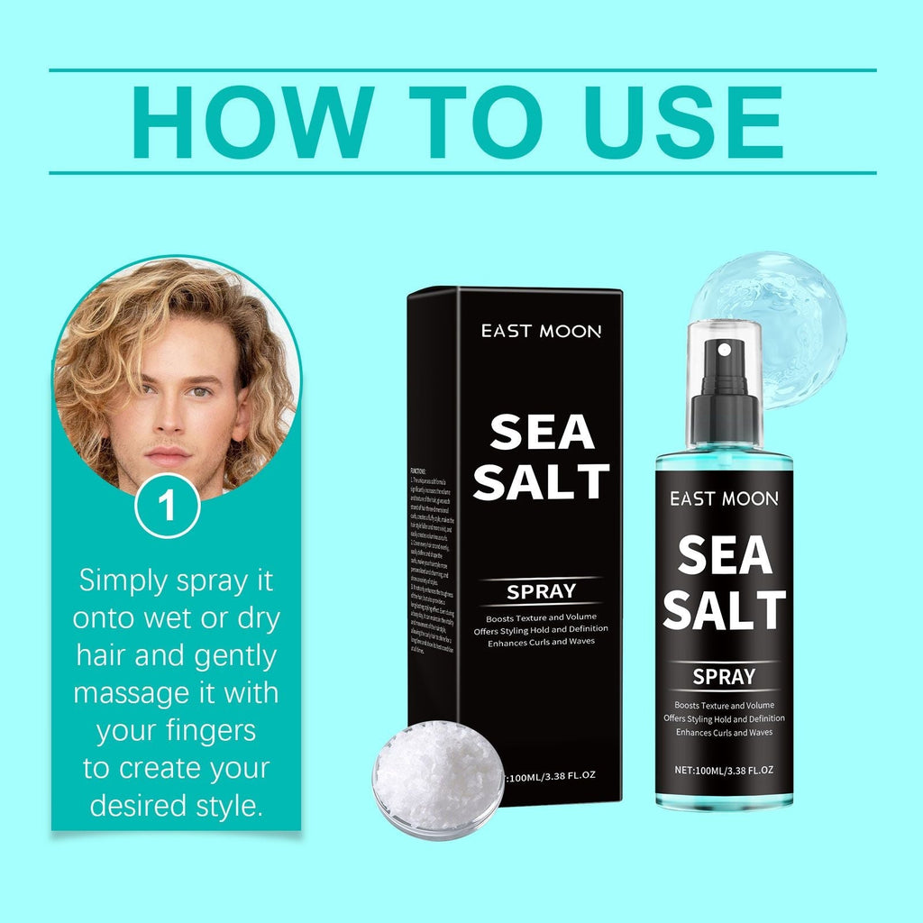 East Moon Sea Salt Curling Spray Long Lasting Styling Elastic Hair Conditioner Hair Spray for Lazy and Refreshing Hair Spray