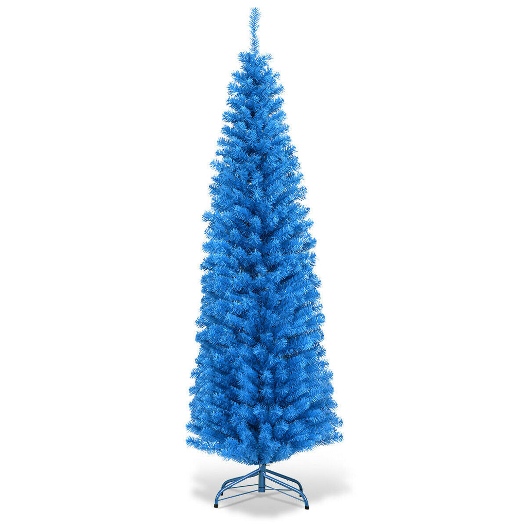 6 Feet Unlit Pencil Slim Tree Artificial Christmas Tree