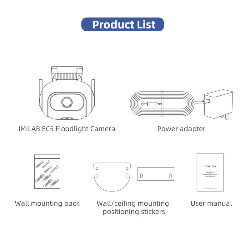 IMILAB EC5 Outdoor WiFi Security Camera - 2K Video, MiHome App Compatible