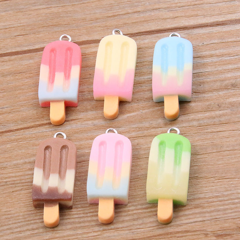 DIY Resin Gradient Popsicle Stick Pendant