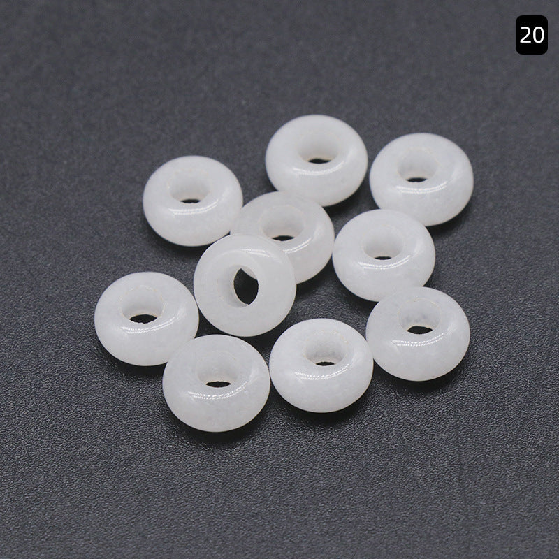 Large Hole Crystal Agate Jade Abacus Beads