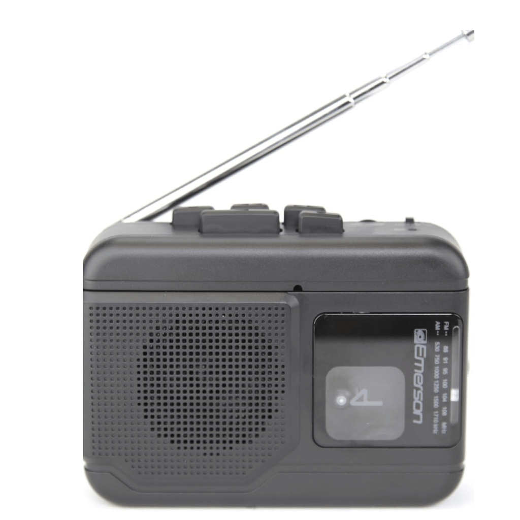 Emerson Portable Cassette Player with Bluetooth Out and Built-In Microphone